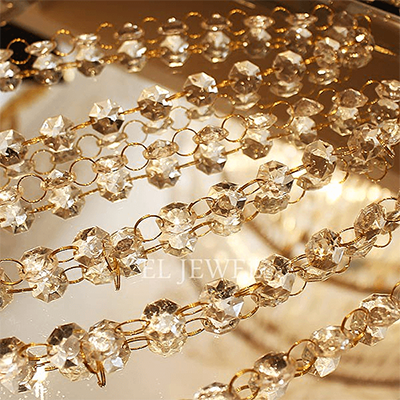 クリスタルカーテン アクリル製ラインパーツ クリア・ゴールド (100cm or 400cm) CH-line-AC2-株式会社ELJEWEL