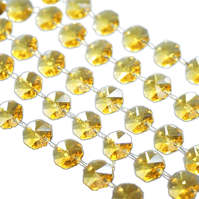 クリスタルカーテン チャイニーズクリスタルラインパーツ イエロー (100cm) CH-line-YL-株式会社ELJEWEL