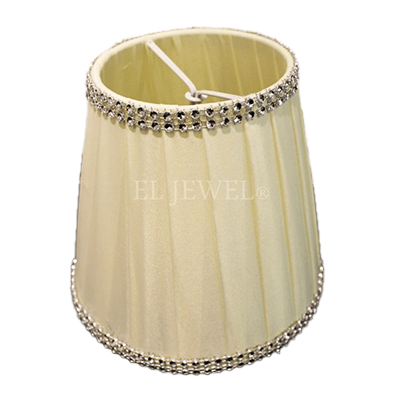 シャンデリア部材 シェード プリーツ パーツ付き・オフホワイト (φ14×H13cm) CH-shade-pleats-IV-株式会社ELJEWEL