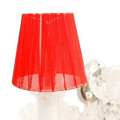 シャンデリア部材 シェード プリーツ レッド (Φ12×H11cm) CH-shade-red-株式会社ELJEWEL