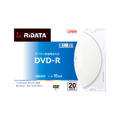 ディスクメディア DVD-R For Video 16×CPRM D-RCP16x.PW20RD SC D-アールアイジャパン株式会社
