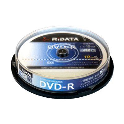 ディスクメディア DVD-R For Video 16×CPRM DRCP16X.PW10RD D-アールアイジャパン株式会社