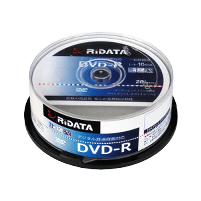 ディスクメディア DVD-R For Video 16×CPRM DRCP16X.PW20RD D-アールアイジャパン株式会社