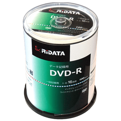ディスクメディア DVD-R For Data 16× D-R47GB.PW100RD C-アールアイジャパン株式会社