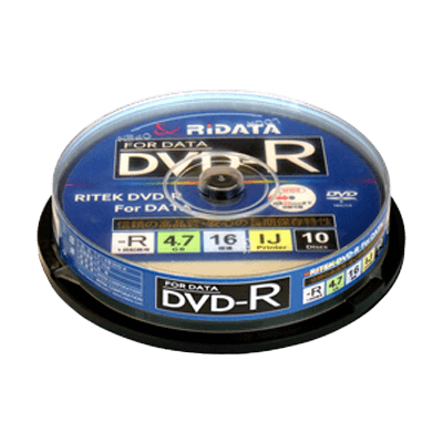 ディスクメディア DVD-R For Data 16× D-R16X47G.PW10SP B-アールアイジャパン株式会社