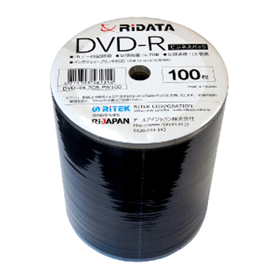 ディスクメディア DVD-R For Data 16× DVD-R4.7GB.PW100 (ビジネスパック)-アールアイジャパン株式会社