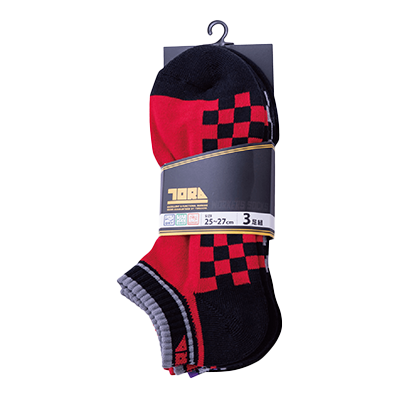 3足組先丸ソックス (市松) 0105-909-株式会社アグロワークス