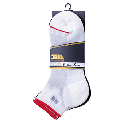 3足組先丸ソックス (無地) 0103-909-株式会社アグロワークス