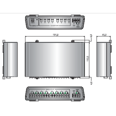 シリアルデータ分配器、RS232・RS422・RS485変換器、中継器 シリアルデータ分配器 RS485双方向 1入力8出力分配器-株式会社スリーディー