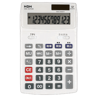 スタンダード電卓 HDC-012T-保土ヶ谷電子販売株式会社