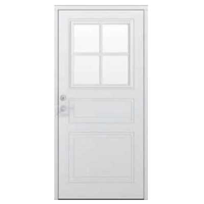 木製玄関ドア 高断熱木製玄関ドア スニッカルペール プライマーシリーズ標準ドア YD273G ◎型トリプルガラス-上野住宅建材株式会社