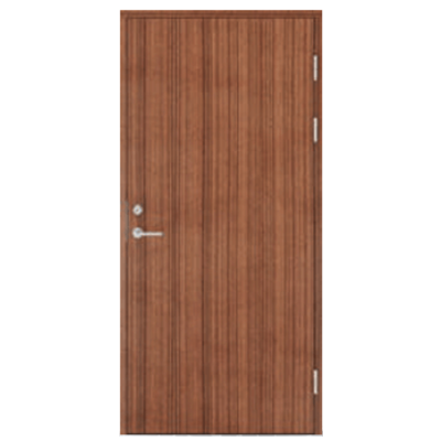 木製玄関ドア 高断熱木製玄関ドア スニッカルペール チーク標準ドア YD100-上野住宅建材株式会社