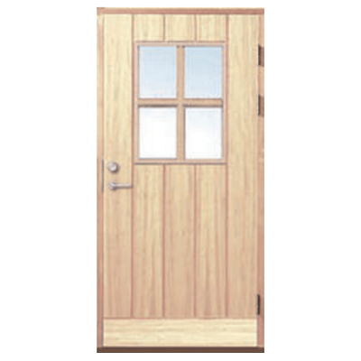 木製玄関ドア 高断熱木製玄関ドア スニッカルペール パイン標準ドア YD251G ◎型トリプルガラス-上野住宅建材株式会社