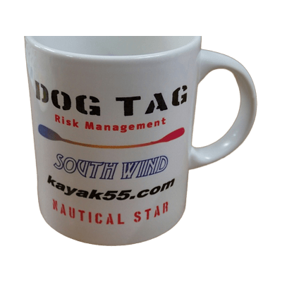 カヌー・カヤック用品 ツーリング用品 ドッグタグ柄マグカップ パドルバージョン-有限会社サウスウインド