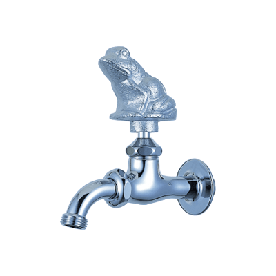 MIZSEI 万能ホーム胴長水栓 カエル/メッキ-株式会社竹藤商店