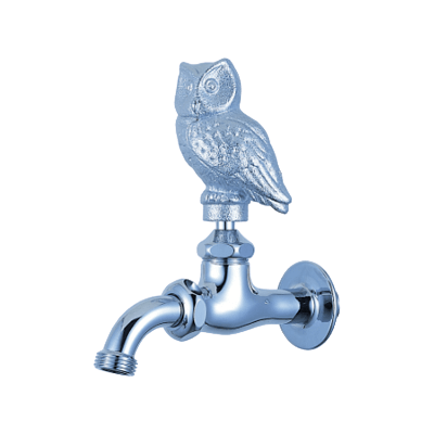 MIZSEI 万能ホーム胴長水栓 フクロウ/メッキ-株式会社竹藤商店