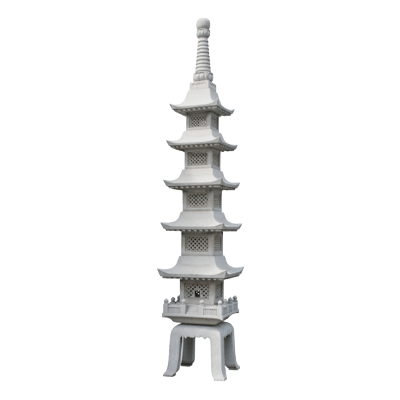 中国産 五重塔 白 高級切削仕上げ-株式会社竹藤商店