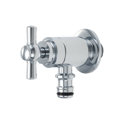 MIZSEI ホース接続水栓一文字ハンドル メッキ-株式会社竹藤商店