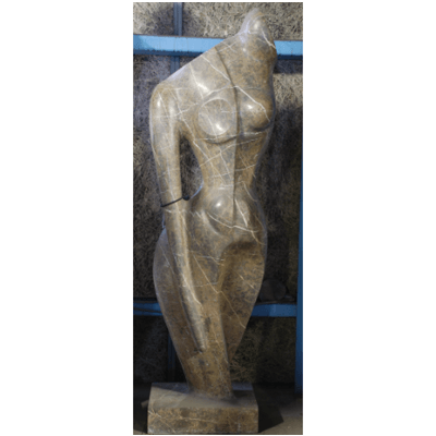 中国産 大理石 オブジェ 体 ブラウン-株式会社竹藤商店