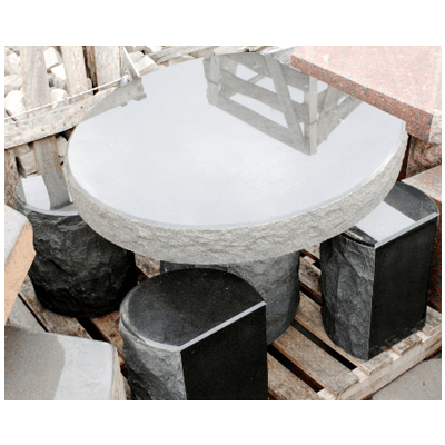 インド産 ストーンテーブルセット カルサノールブラック-株式会社竹藤商店