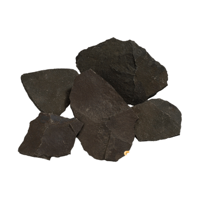 インドネシア産 ジャワストーン乱形 黒-株式会社竹藤商店