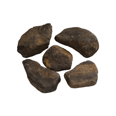 インドネシア産 真黒錆ゴロタ (延段)-株式会社竹藤商店