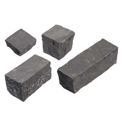 ベトナム産 クワンストーンピンコロ 黒 全面割肌仕上げ-株式会社竹藤商店