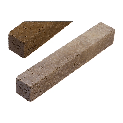 トルコ産 トラバーチン 延石 ブラウン タンブル仕上げ-株式会社竹藤商店