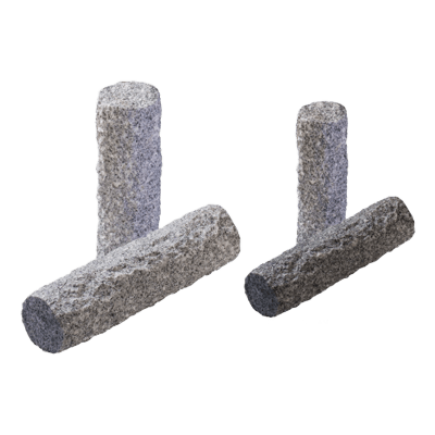 中国産 御影石擬木 白 全面ノミギリ仕上げ-株式会社竹藤商店