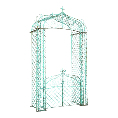 イギリス産 ソロパーク Wire Arch with Gate ガーデンアーチ-株式会社竹藤商店