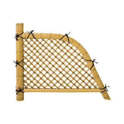 TTK プラ光悦寺垣 (DXタイプ) 黄-株式会社竹藤商店