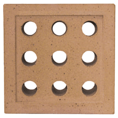 土新建材 デザインブリック ナインホール ベージュ-株式会社竹藤商店