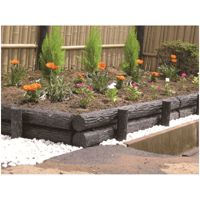 大研化成 100φ擬木丸太 ダークブラウン-株式会社竹藤商店