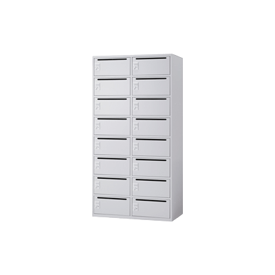 オフィス空間でも自然に調和するパーソナルロッカー 16人用-株式会社井上金庫製作所