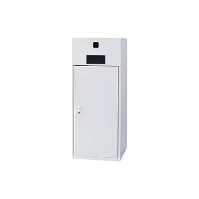 いつものスペースをスタイリッシュに リサイクルステーション ペットボトルキャップ用 (窓付)-株式会社井上金庫製作所