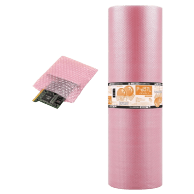 プチプチ P-d37L帯電防止ピンク 1200mm×42m-秋田成幸産業株式会社