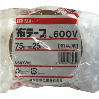 セキスイ 布テープ NO.600V 75mm×25m 茶 24巻入-秋田成幸産業株式会社