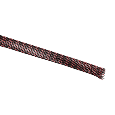 電子部品・半導体・ケース ケーブル/配線材 保護チューブ 編組チューブ 黒/赤メタル-共立電子産業株式会社