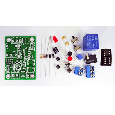 実用・教材・工作キット 電子工作 制御キット LED/電灯/ブザーを指定時間オン！AC100Vリレー付きタイマーキット (ハンダ付け必要)-共立電子産業株式会社