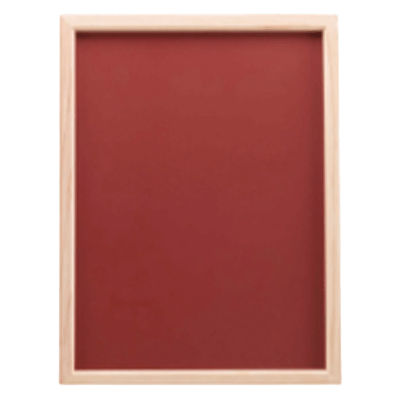 木製黒板 木枠付/粉受けなし 無地 レッド-株式会社西口校具製作所