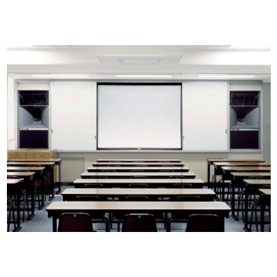 大型ボード 手動式引分 黒板・白板 (アルミ枠付)-株式会社西口校具製作所