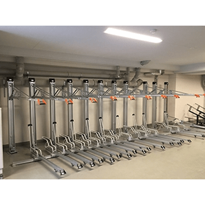 自転車ラック (駐輪機) スライド式 30度振り 前入れタイプ C-2A30型-株式会社オービック･ジャパン