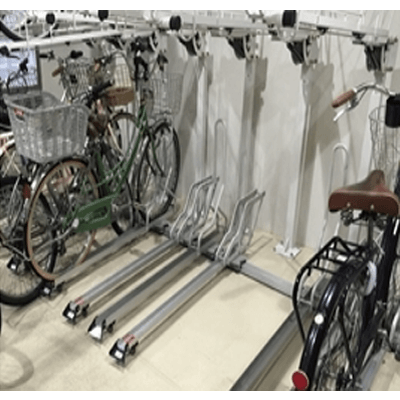 自転車ラック (駐輪機) 新2段ダイレクト式 新2段式前後入れ C2-G-AB10型-株式会社オービック･ジャパン
