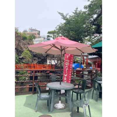 カフェ型パラソル 八角形【天幕防炎＋フルカラー印刷】 (1)-株式会社丸八テント商会
