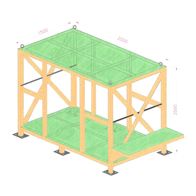 休憩室兼耐震シェルターNo.6 1.5-2.5-2.5H-三佳テック株式会社