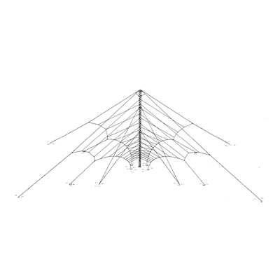 HFログぺリオディックアンテナ OMNI-DIRECTIONAL 無指向性アンテナ 320D-x (無指向LPA)-クリエートデザイン株式会社