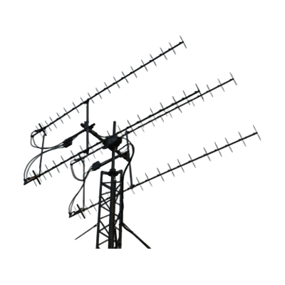 衛星通信用アンテナ、衛星管制/監視用アンテナ・自動追尾装置 円偏波型八木アンテナ 2x710-20CW-クリエートデザイン株式会社