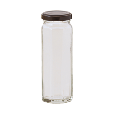 ジャムびん (ツイストキャップ) L-150L 八角 63本入-株式会社井上硝子