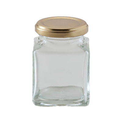 ジャムびん (ツイストキャップ) HS-角180 48本入-株式会社井上硝子