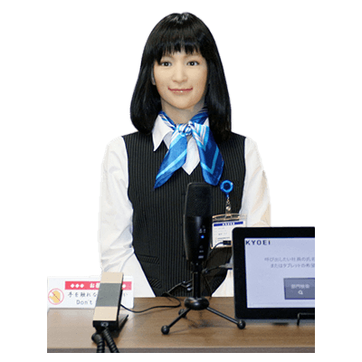 受付ロボットシステム (アクトロイド＋RecepROID)-協栄産業株式会社